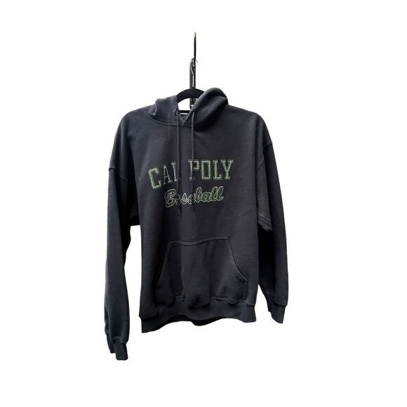 CAL POLY UNIVERSITY BASEBALL NAVY BLUE BLING RHINESTONES SPELLOUT HOODIE SWEATSH - Picture 10 of 17